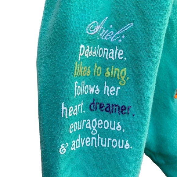 Disney The Little Mermaid teal girls XS zip up hoodie - Picture 4 of 5